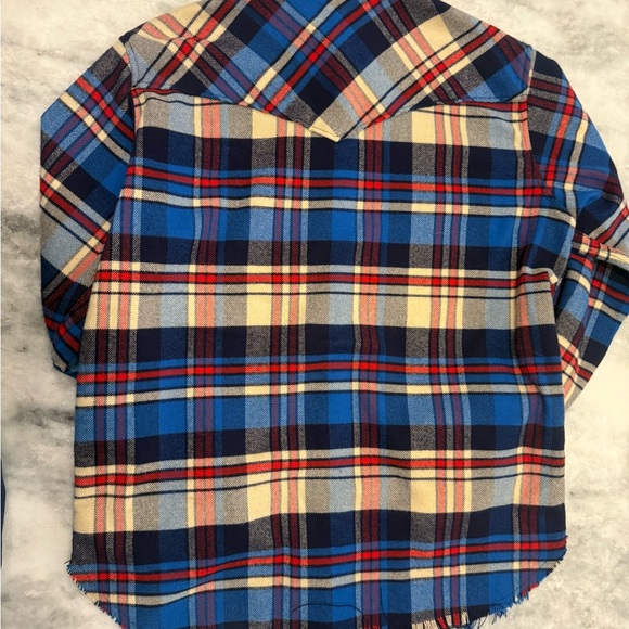 Aviator Nation Blue and Red Plaid Button Down Shirt - Picture 2 of 3